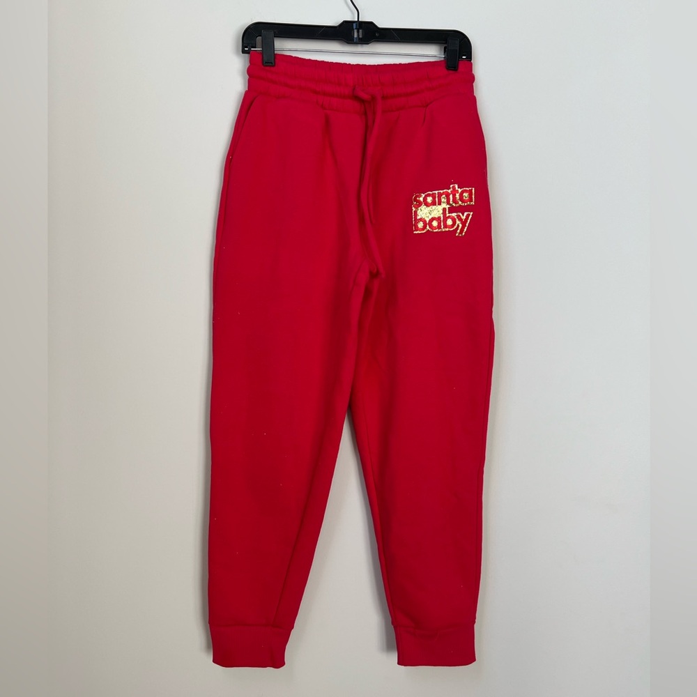 Judith March Santa Baby Red Sweatpants NWOT